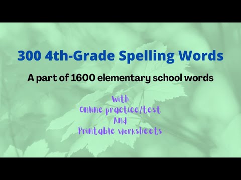 4th grade spelling words