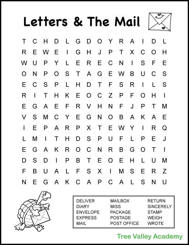 4th grade word search worksheet