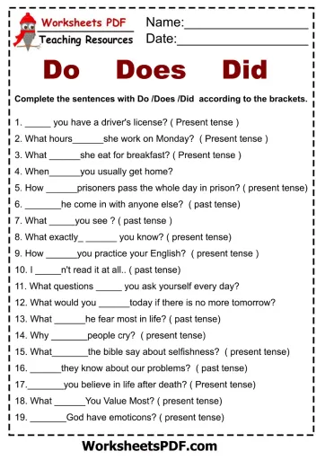 4th Grade English worksheets - Edform
