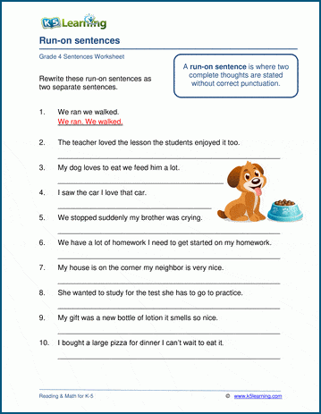 Grade 4 Grammar &  Writing Worksheets | Worsheets library