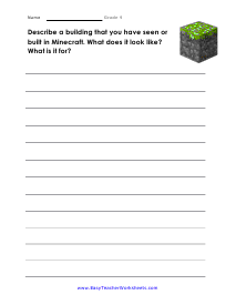 4th grade writing worksheet pdf