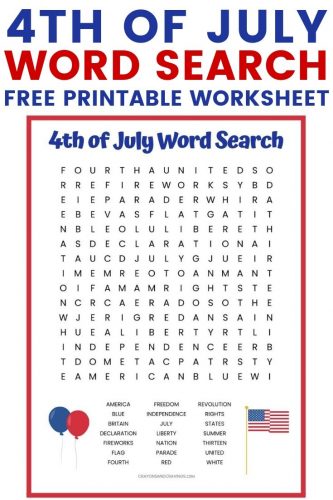 4th of july worksheet for kindergarten