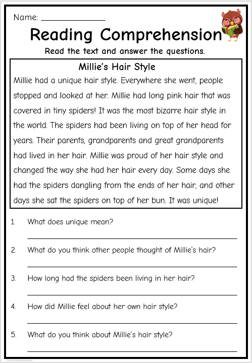 Grade 4 Reading Comprehension | Free English Worksheets