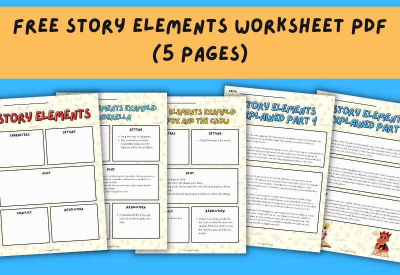 5 elements of a story worksheet