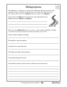 5th grade writing Worksheets, word lists and activities ...