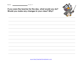 5 grade handwriting worksheet