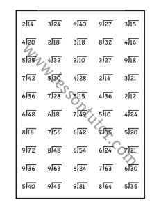 Division Worksheet 5th Grade - Lesson Tutor