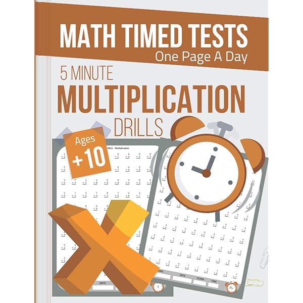 5 Minutes Subtraction Drills, Timed Math Tests One