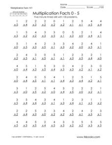 5 Minute Math Lesson Plans &  Worksheets :: 49 - 72