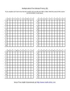 5 Minute Math Lesson Plans &  Worksheets :: 49 - 72