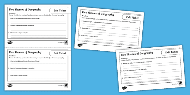 5 themes of geography worksheet 6th grade