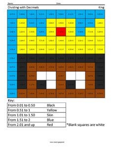 5th Grade Math - Coloring Squared