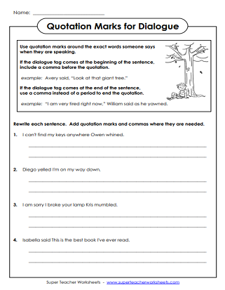 Using Commas: Worksheets