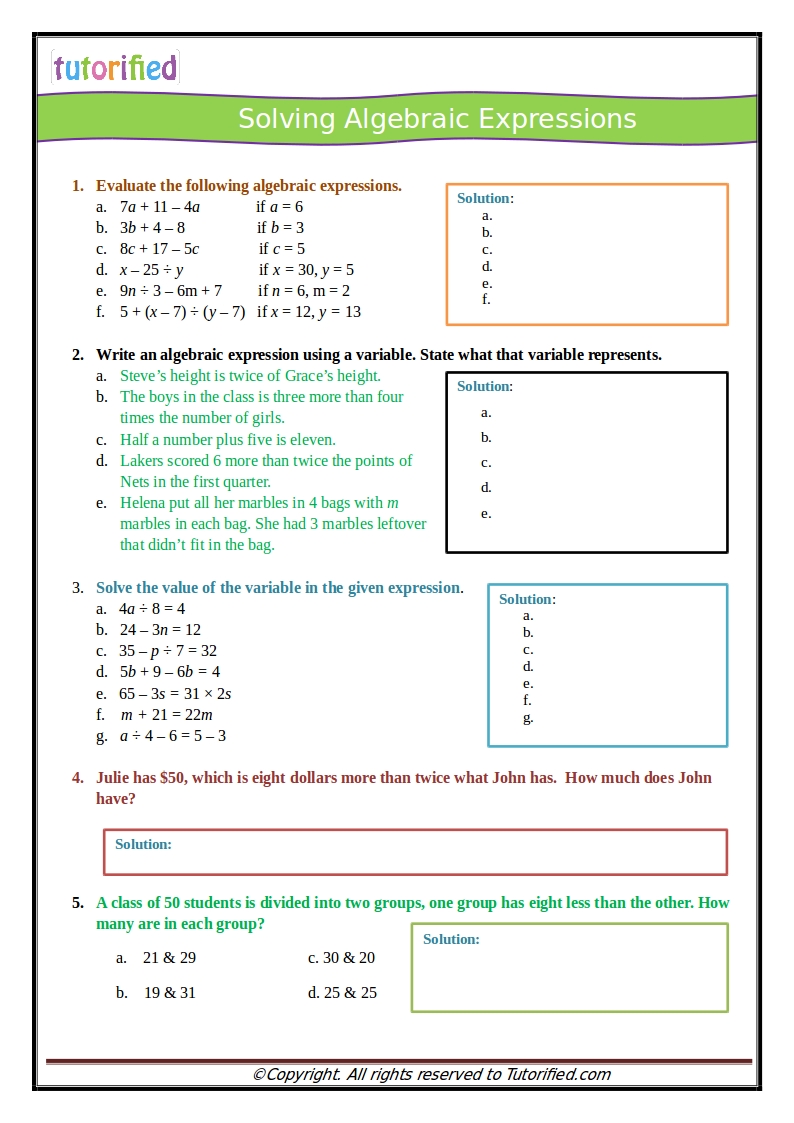 5th grade common core worksheet