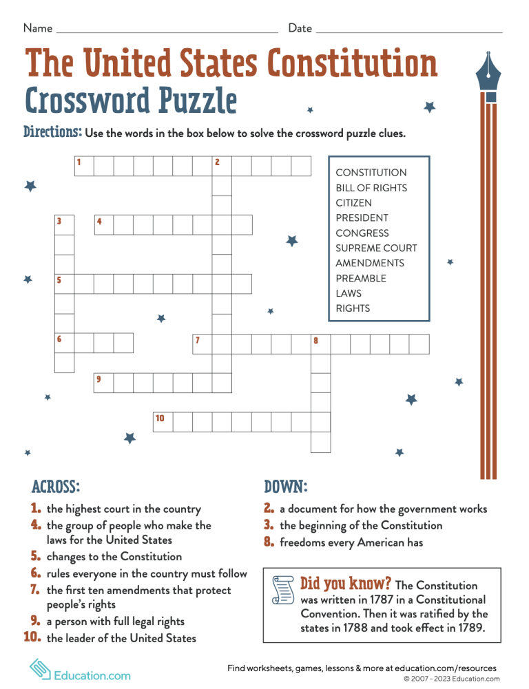 US Constitution Worksheets Graphic Organizers Printable & Digital Worksheets Library