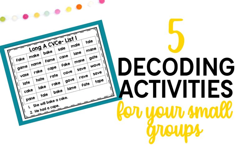 5 Decoding Activities to Practice Phonics Skills - Tales from ...