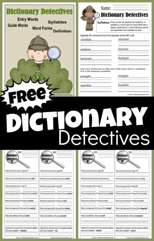 5th grade dictionary skills worksheet