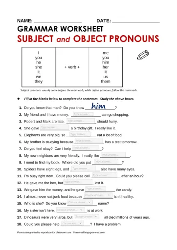 5th grade english worksheet pdf