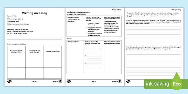 5th grade essay writing worksheet