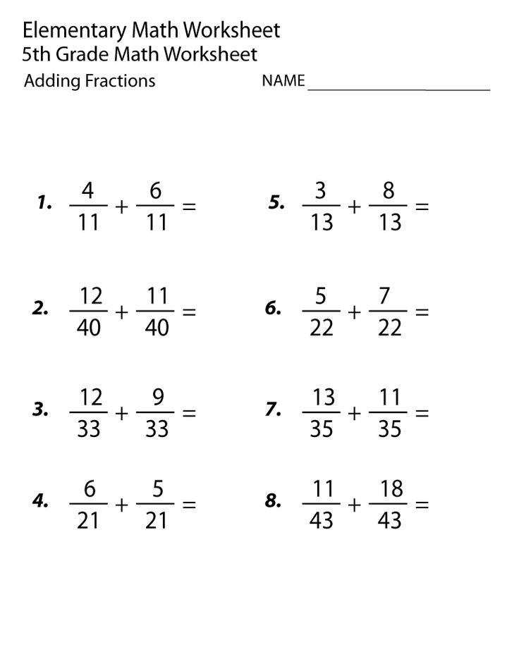 5th Grade Worksheets Math and English