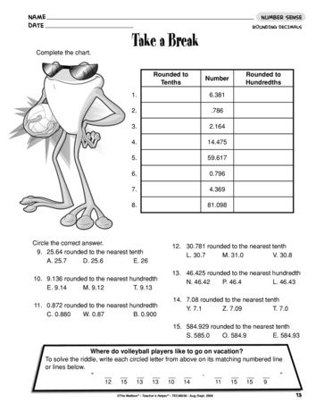 Take a Break, Lesson Plans - The Mailbox | 5th grade math, 5th ...