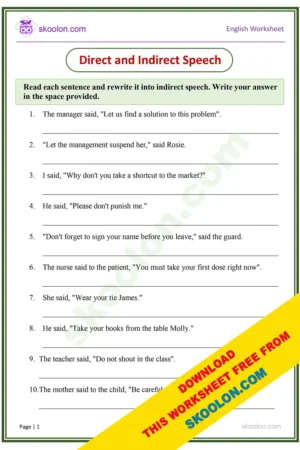 Grammar worksheet for Grade 5 Archives - skoolon.com