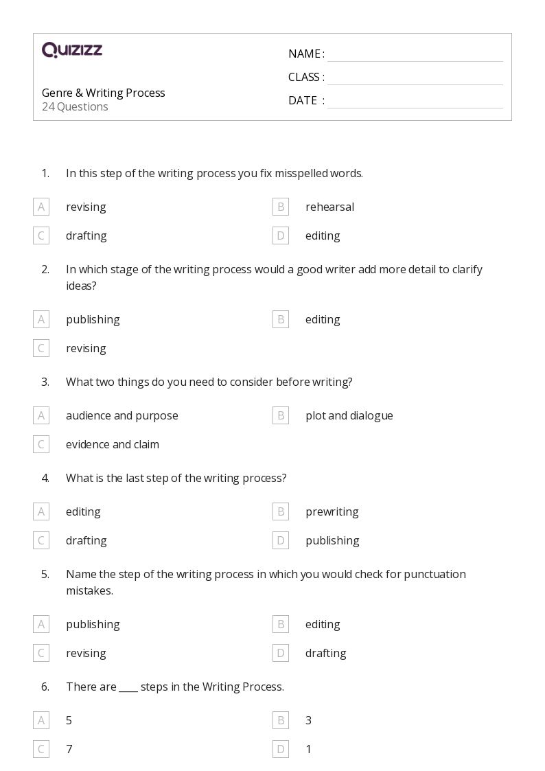 5th grade homework worksheet