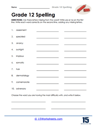 5th grade language arts printable worksheet
