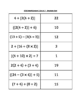 5th (Fifth) Grade Common Core Math -Operations and Algebraic ...