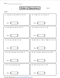 5th grade math comprehension worksheet