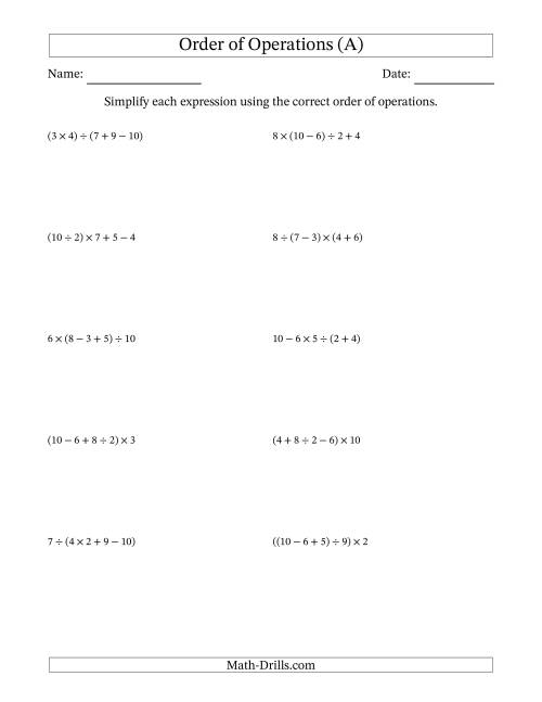 5th grade math exponents worksheet