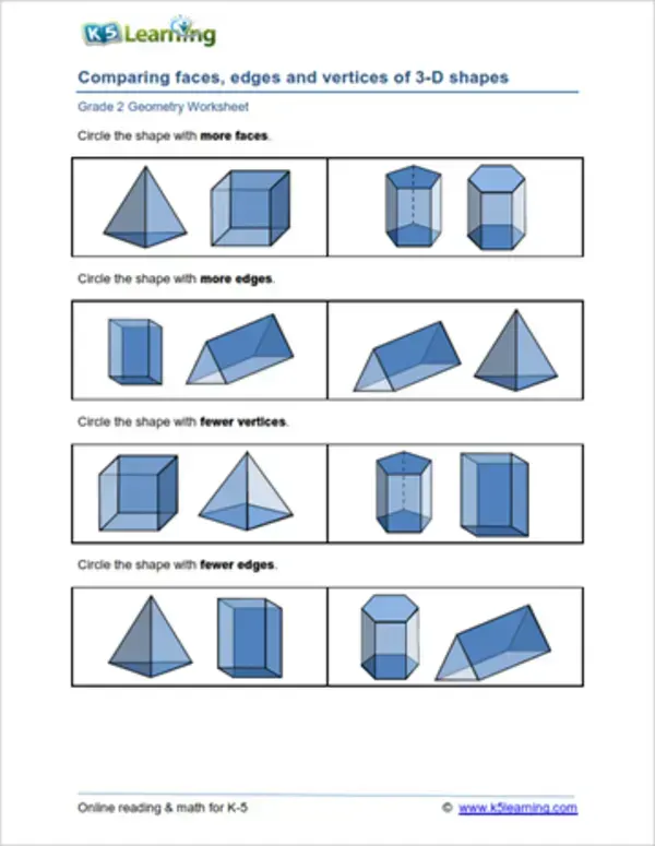 5th grade math geometry worksheet