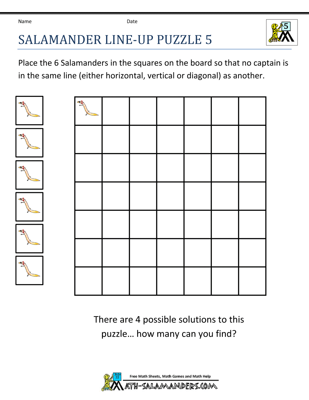 5th grade math puzzle worksheet