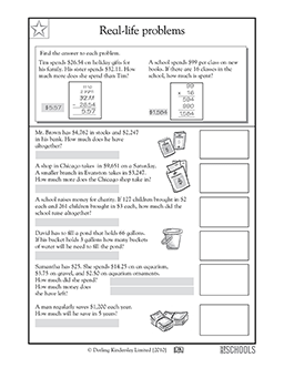 5th grade math word problems worksheet pdf