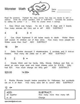 Free Math Word Problem Worksheets for Fifth-Graders