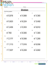 5th Grade Math Worksheets