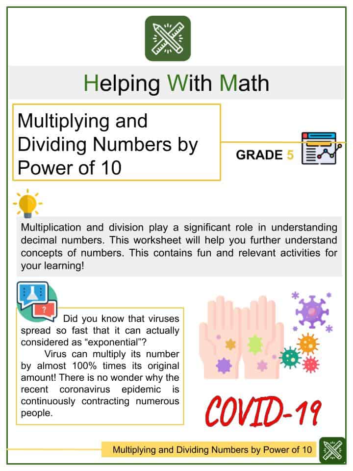 5th grade math worksheet multiplication and division