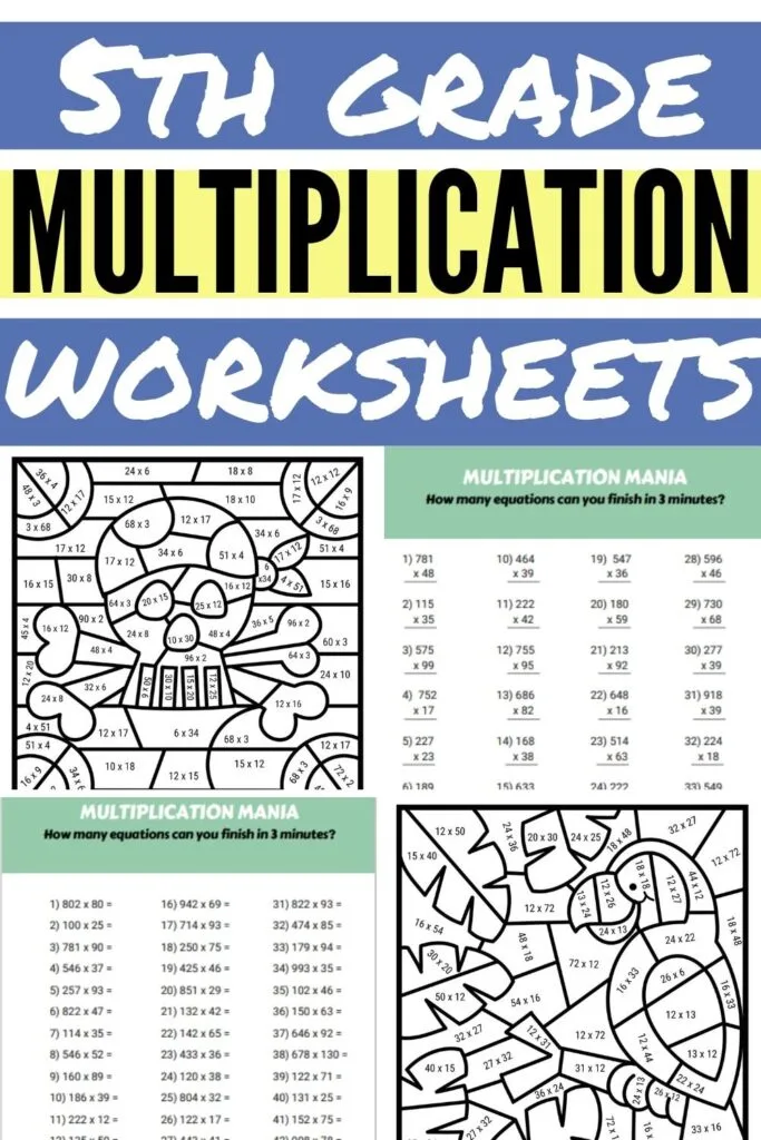 Multiplication Worksheets for Grade 5 | Free Printable PDFs - Hess ...