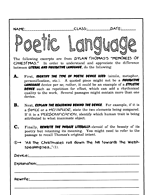 Poetry Lessons &  Activities: Gallery of Worksheets (Grades 6-8 ...