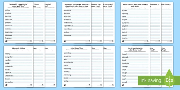 Year 5 Handwriting &  Spelling Pack: Handwriting Sheets KS2