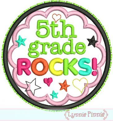 Eighth grade rocks back to school quote retro typo