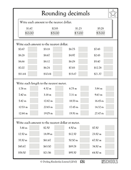 5th grade rounding decimals worksheet