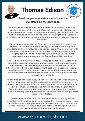 5th grade science reading comprehension worksheet