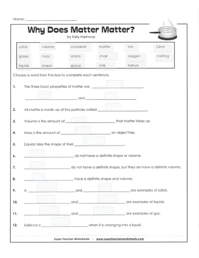 5th Grade Science worksheets - Edform