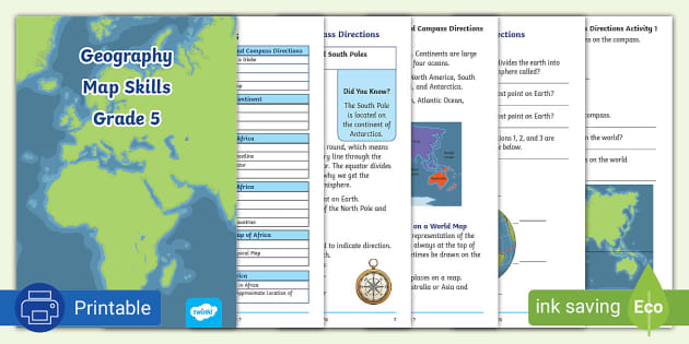 5th grade social studies map skills worksheet