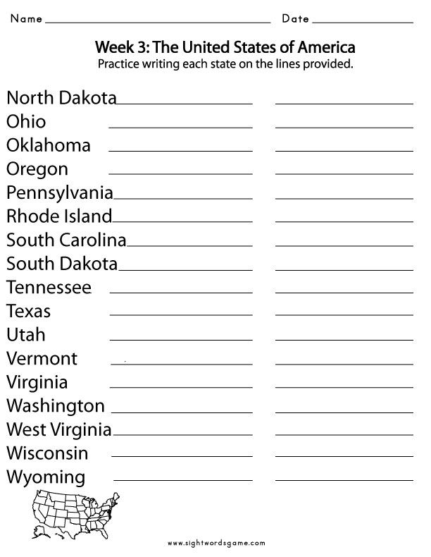 USA-States-5 | Spelling worksheets, Grade spelling, 5th grade ...