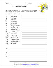 5th grade spelling worksheet printable