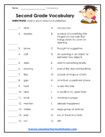 5th grade vocabulary practice worksheet