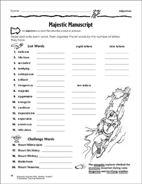 Download 5th Grade Vocabulary Worksheets | Scholastic