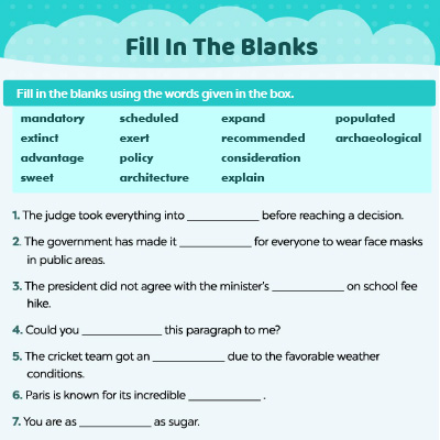 5th grade vocabulary worksheet printable